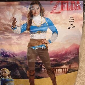 Zelda Womens' Blue and White Adventure Costume - Official Inspired